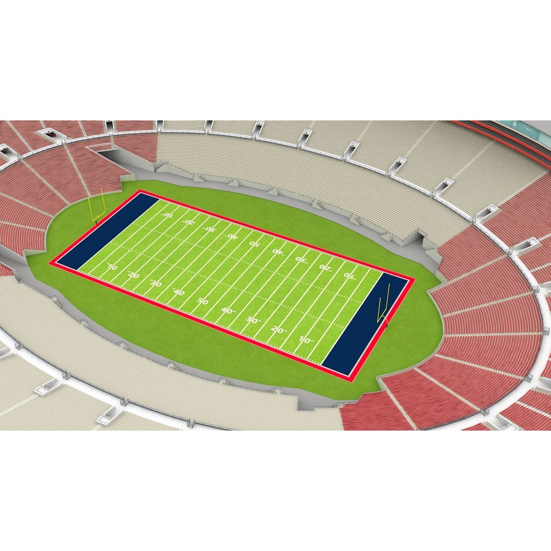 Rose Bowl Stadium 3D Model – High Poly PBR Asset, FBX & OBJ - View 37