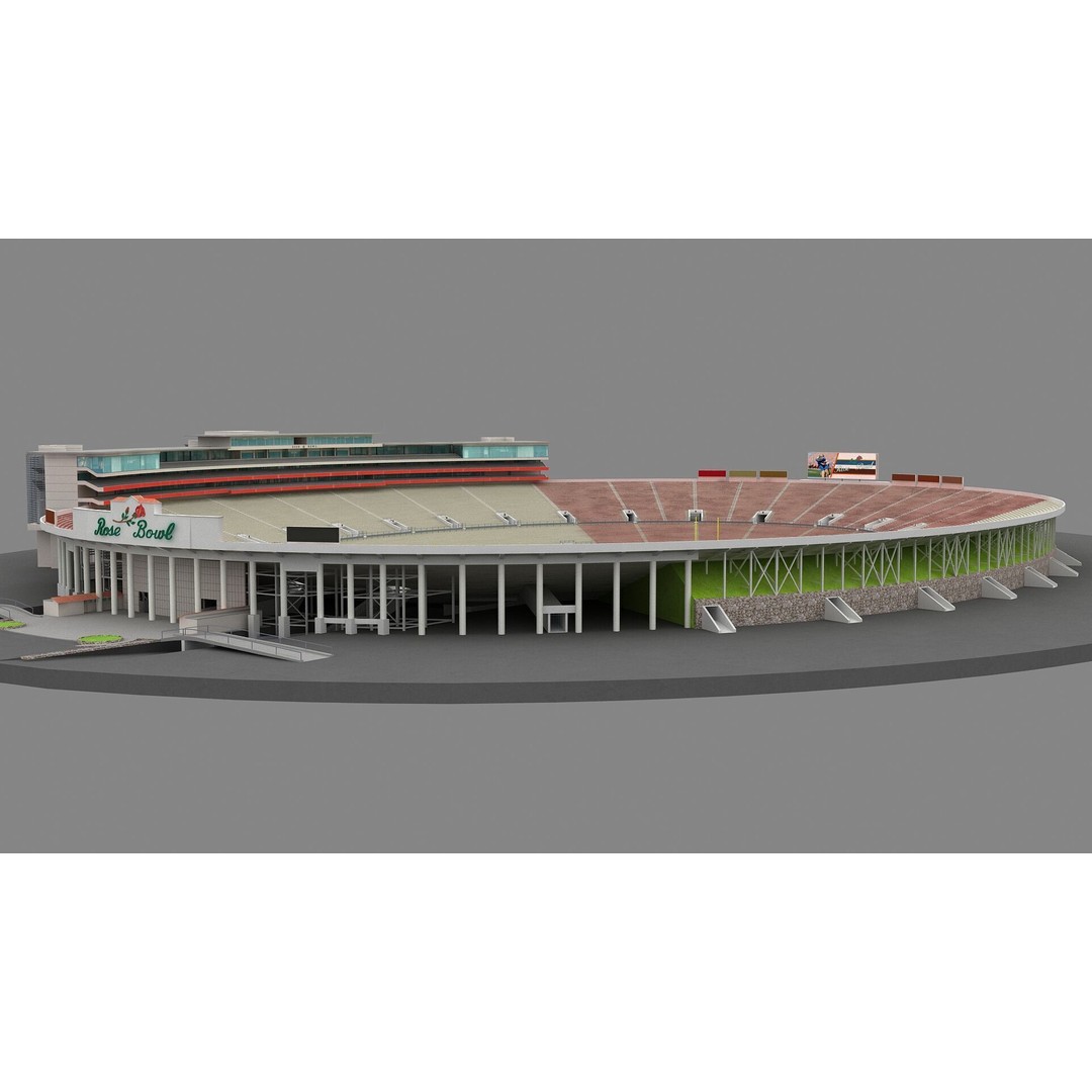 Rose Bowl Stadium 3D Model – High Poly PBR Asset, FBX & OBJ - View 39