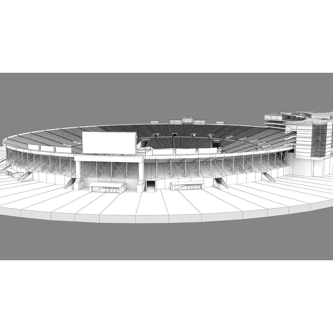 Rose Bowl Stadium 3D Model – High Poly PBR Asset, FBX & OBJ - View 40