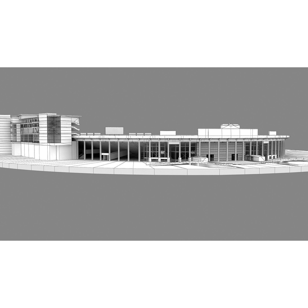 Rose Bowl Stadium 3D Model – High Poly PBR Asset, FBX & OBJ - View 41