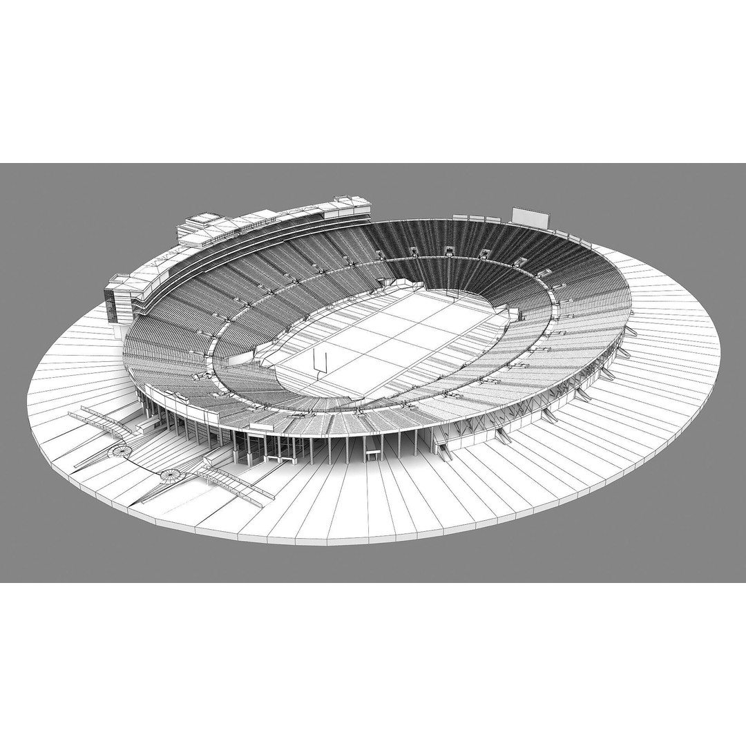 Rose Bowl Stadium 3D Model – High Poly PBR Asset, FBX & OBJ - View 43