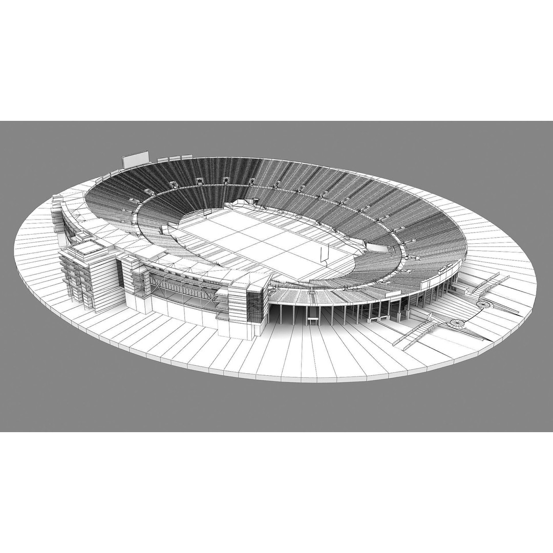 Rose Bowl Stadium 3D Model – High Poly PBR Asset, FBX & OBJ - View 44