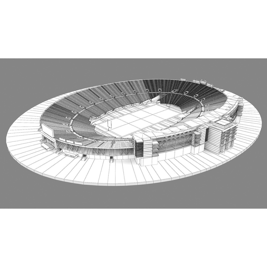 Rose Bowl Stadium 3D Model – High Poly PBR Asset, FBX & OBJ - View 45