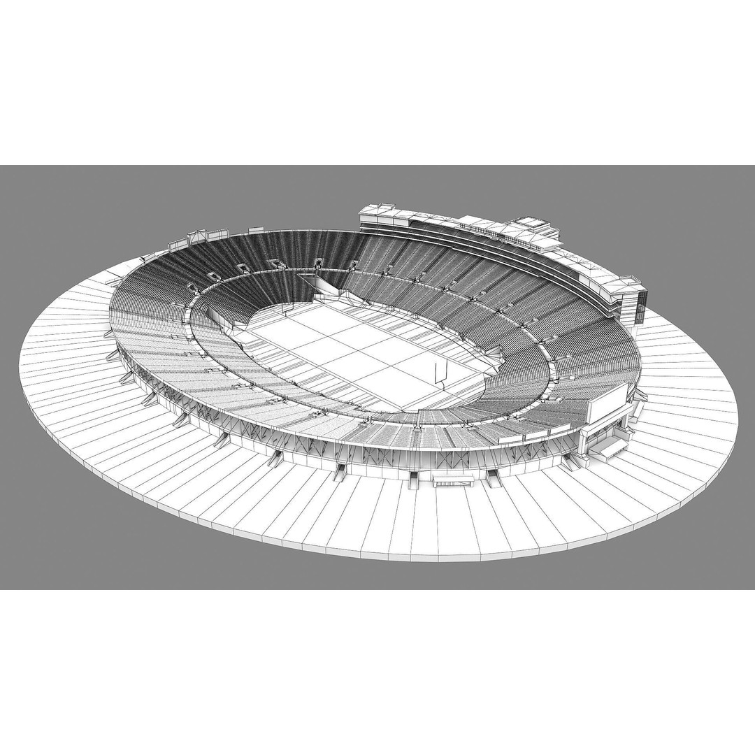Rose Bowl Stadium 3D Model – High Poly PBR Asset, FBX & OBJ - View 46