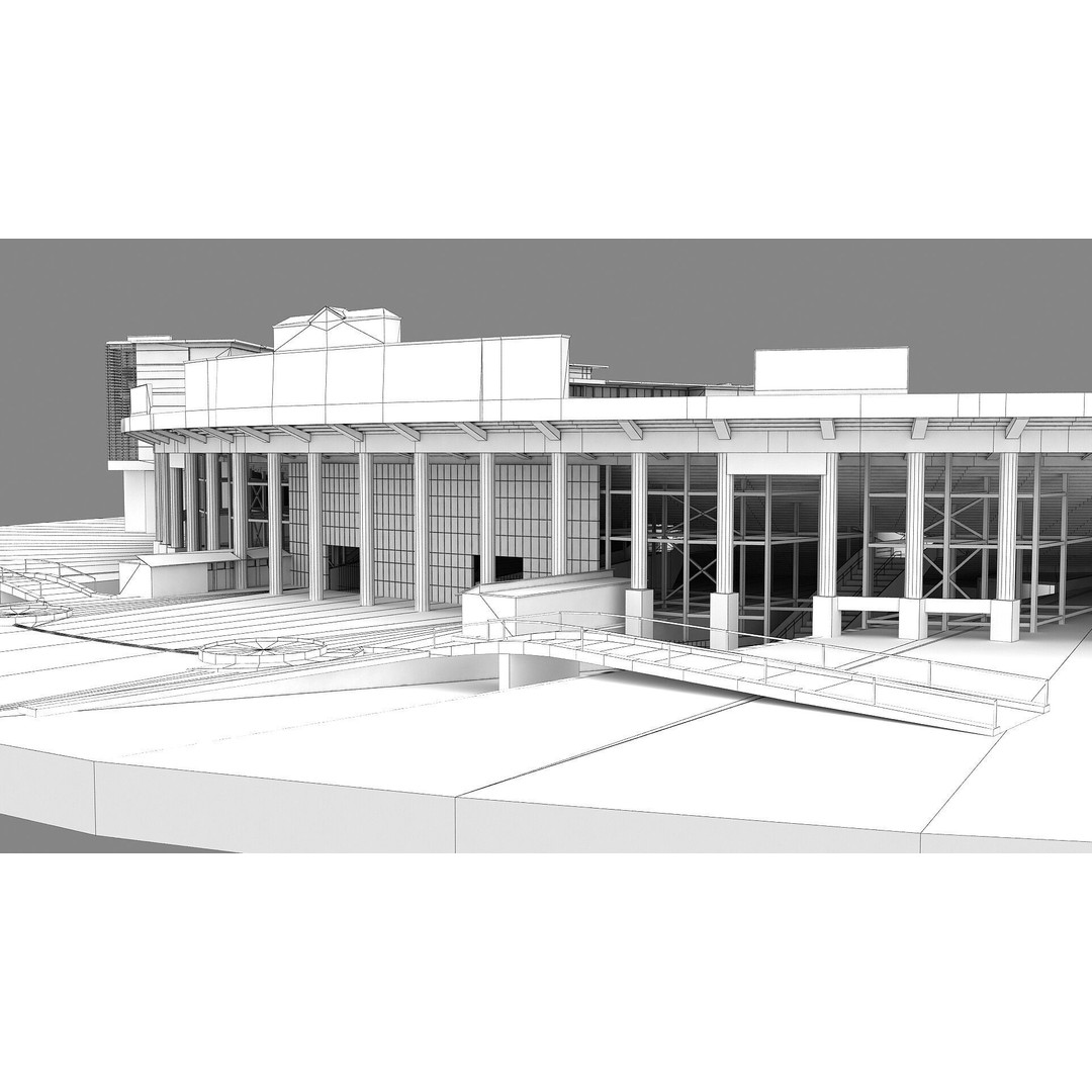 Rose Bowl Stadium 3D Model – High Poly PBR Asset, FBX & OBJ - View 47