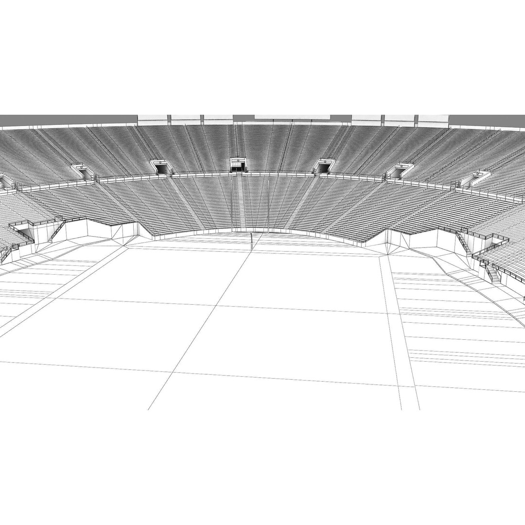 Rose Bowl Stadium 3D Model – High Poly PBR Asset, FBX & OBJ - View 49