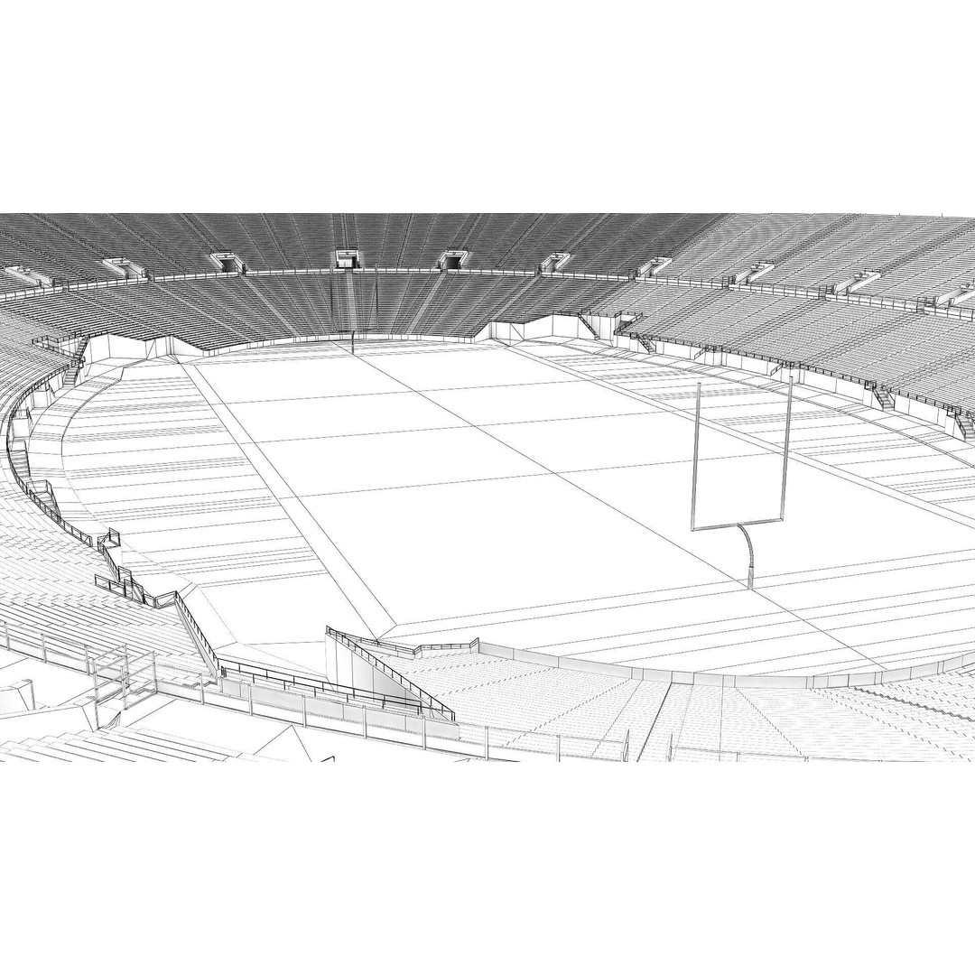Rose Bowl Stadium 3D Model – High Poly PBR Asset, FBX & OBJ - View 50