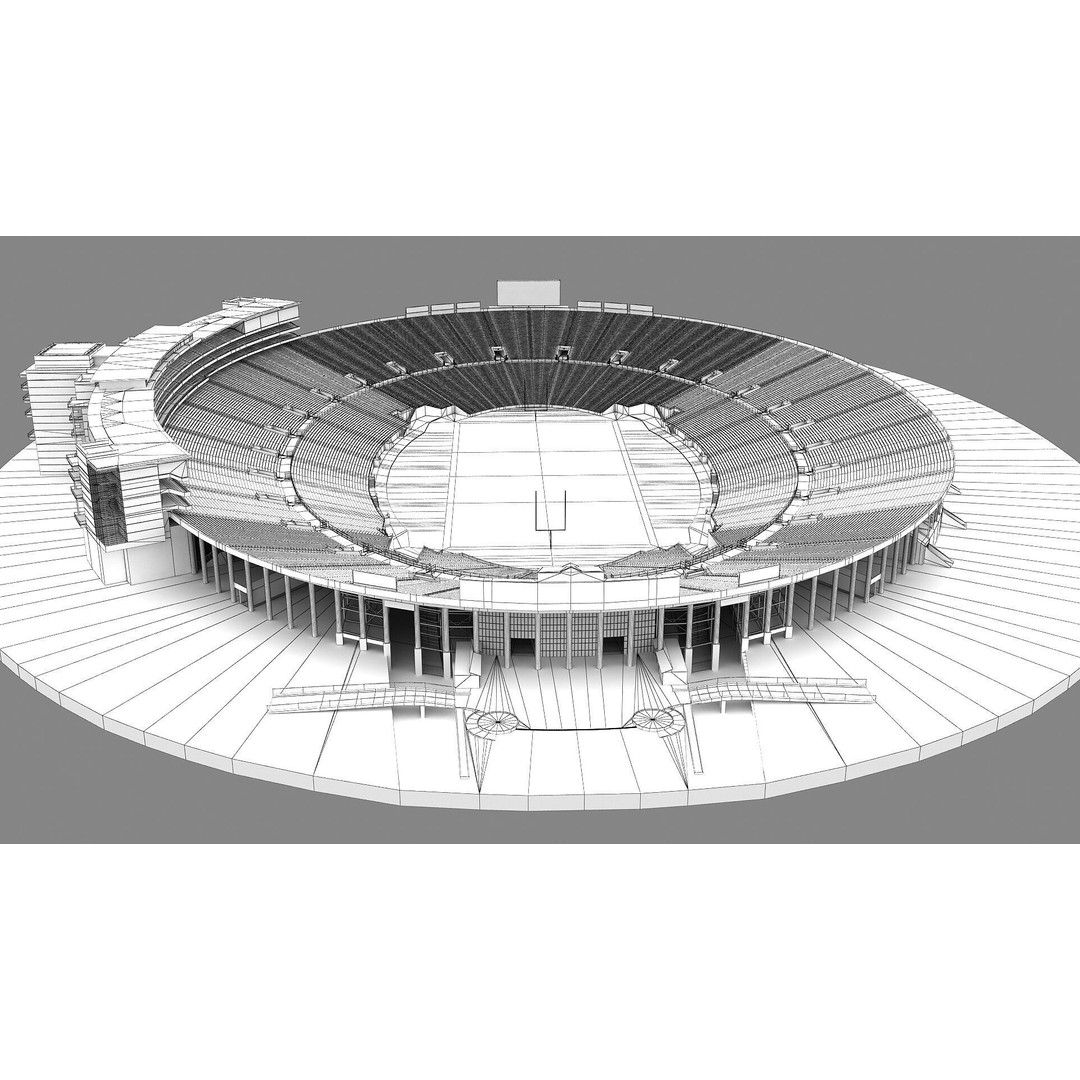 Rose Bowl Stadium 3D Model – High Poly PBR Asset, FBX & OBJ - View 51