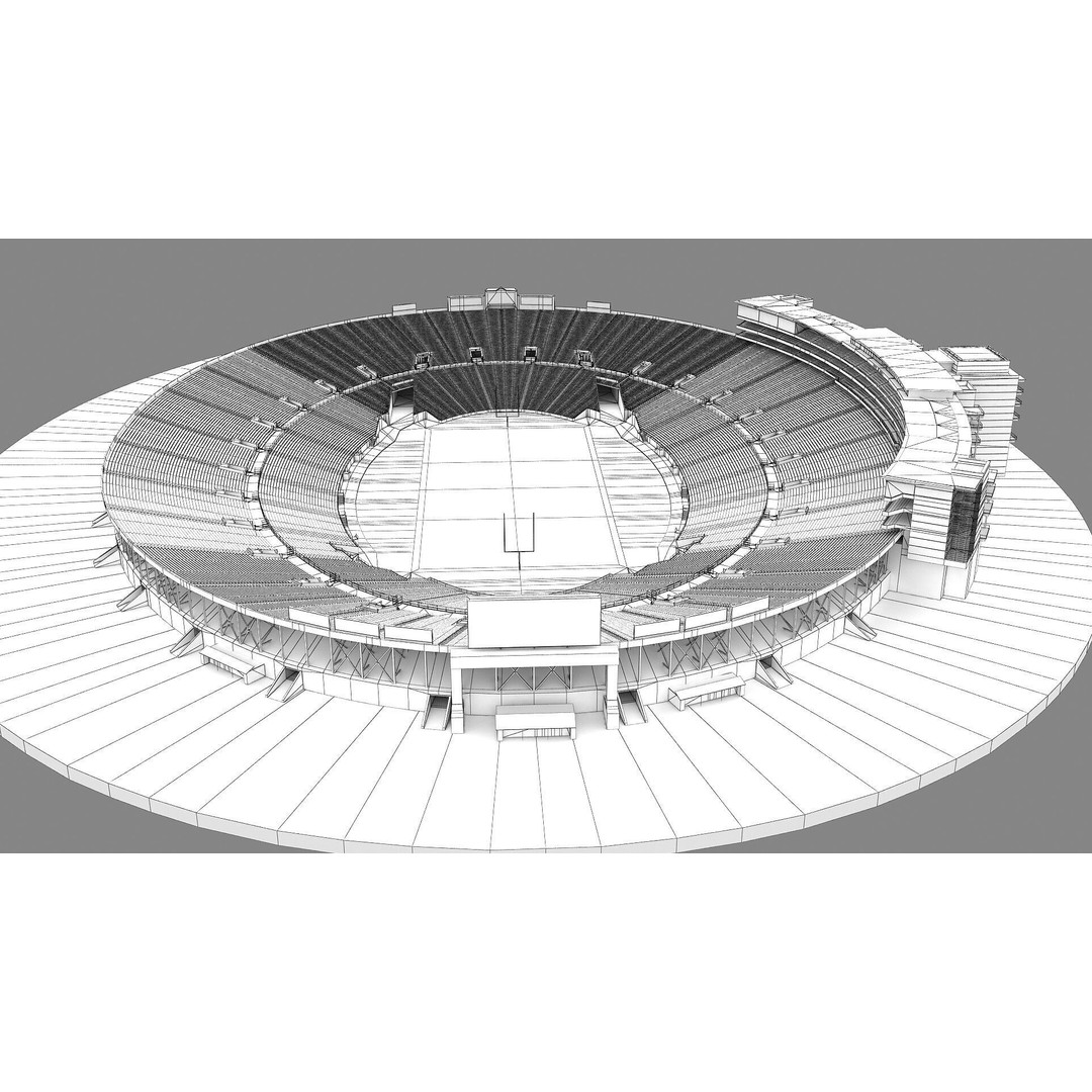 Rose Bowl Stadium 3D Model – High Poly PBR Asset, FBX & OBJ - View 52