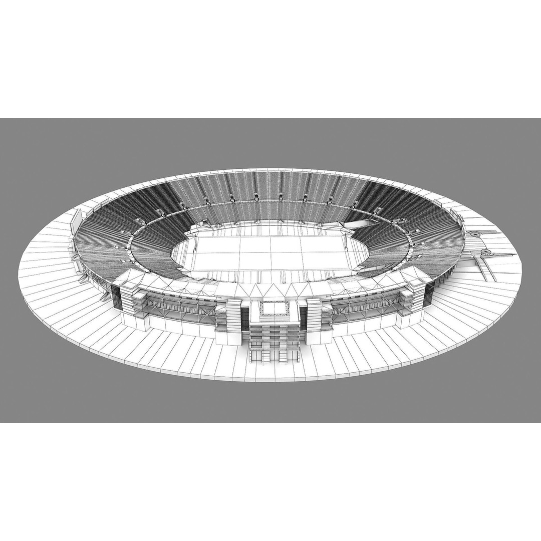 Rose Bowl Stadium 3D Model – High Poly PBR Asset, FBX & OBJ - View 54