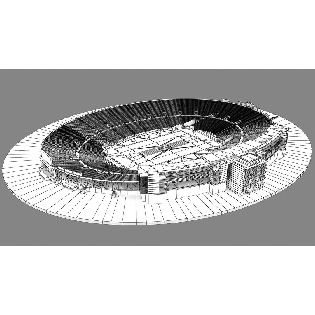 Rose Bowl Stadium 3D Model – High Poly PBR Asset, FBX & OBJ - View 55