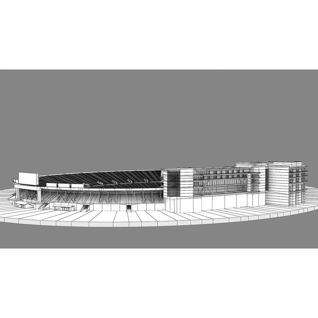 Rose Bowl Stadium 3D Model – High Poly PBR Asset, FBX & OBJ - View 56