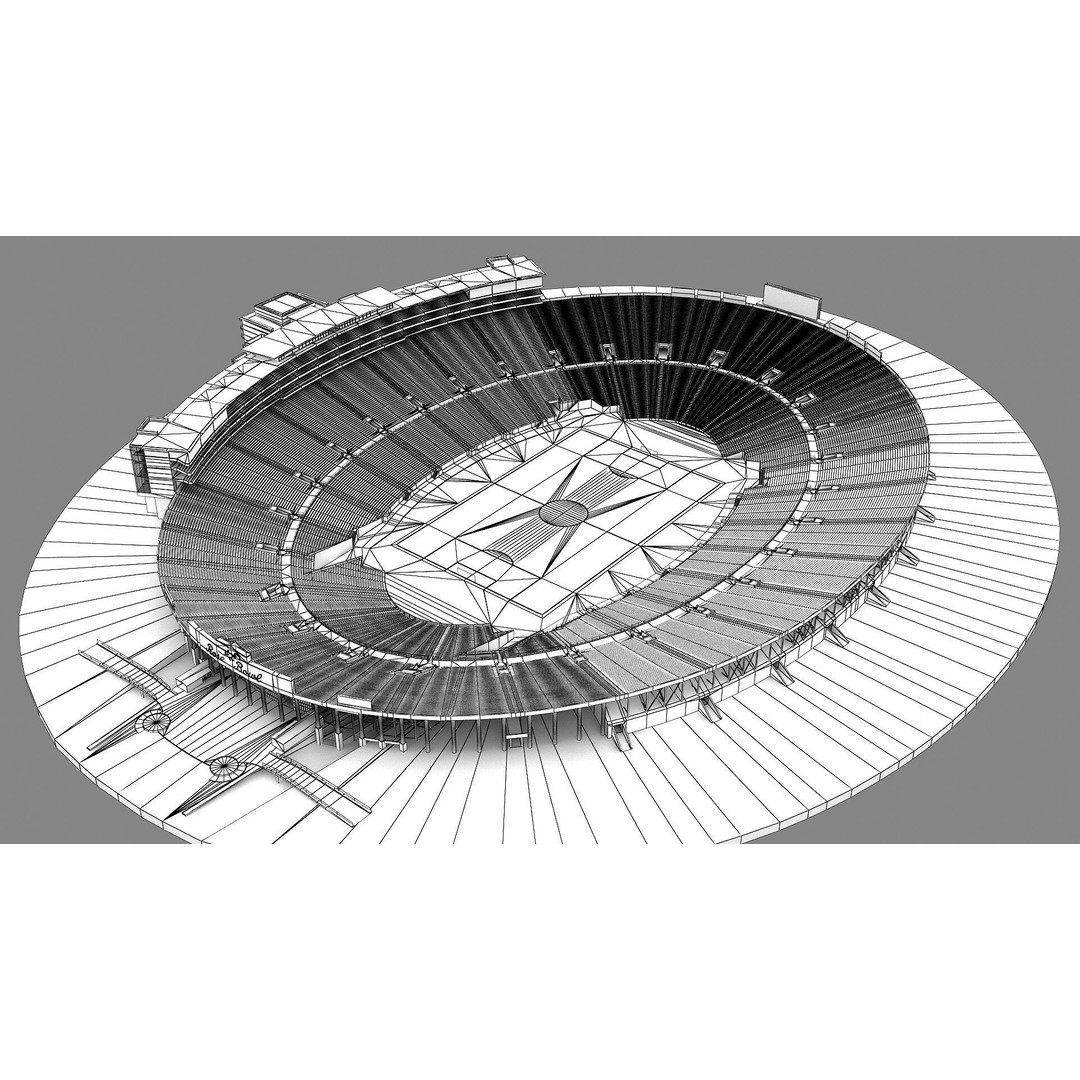 Rose Bowl Stadium 3D Model – High Poly PBR Asset, FBX & OBJ - View 59