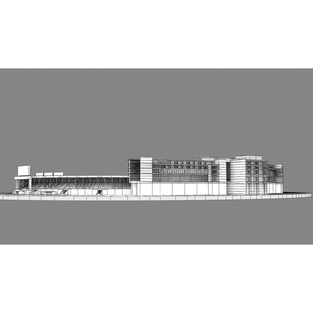 Rose Bowl Stadium 3D Model – High Poly PBR Asset, FBX & OBJ - View 61