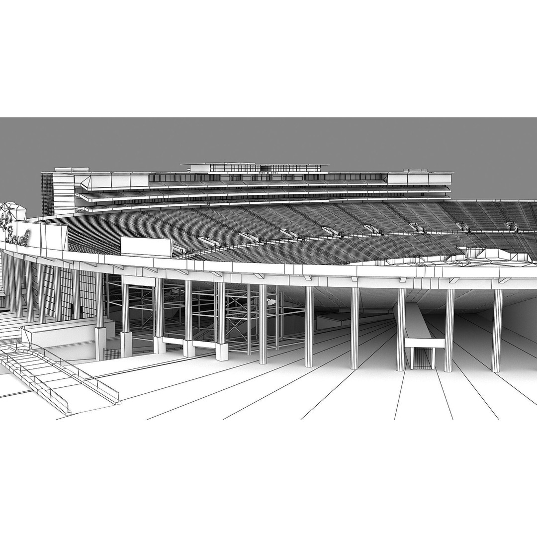 Rose Bowl Stadium 3D Model – High Poly PBR Asset, FBX & OBJ - View 63