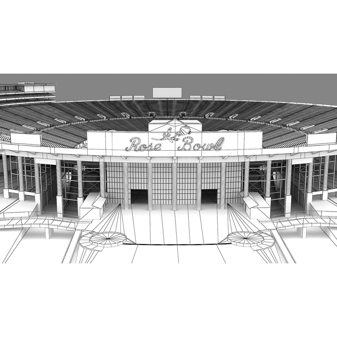 Rose Bowl Stadium 3D Model – High Poly PBR Asset, FBX & OBJ - View 64