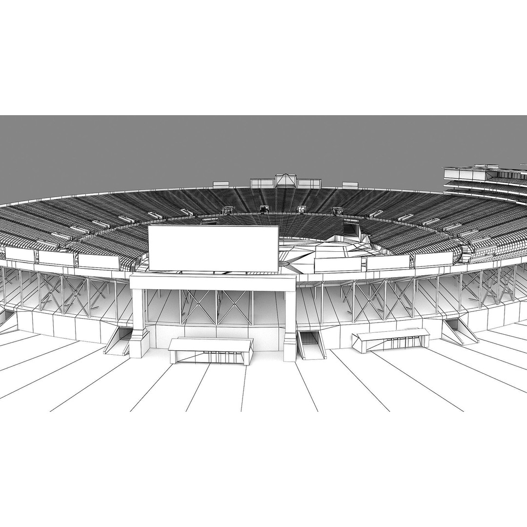 Rose Bowl Stadium 3D Model – High Poly PBR Asset, FBX & OBJ - View 68