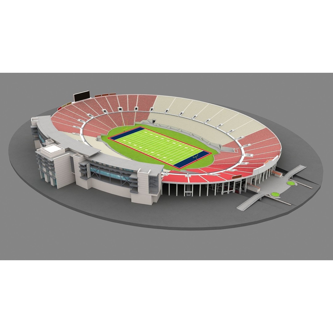 Rose Bowl Stadium 3D Model – High Poly PBR Asset, FBX & OBJ - View 7