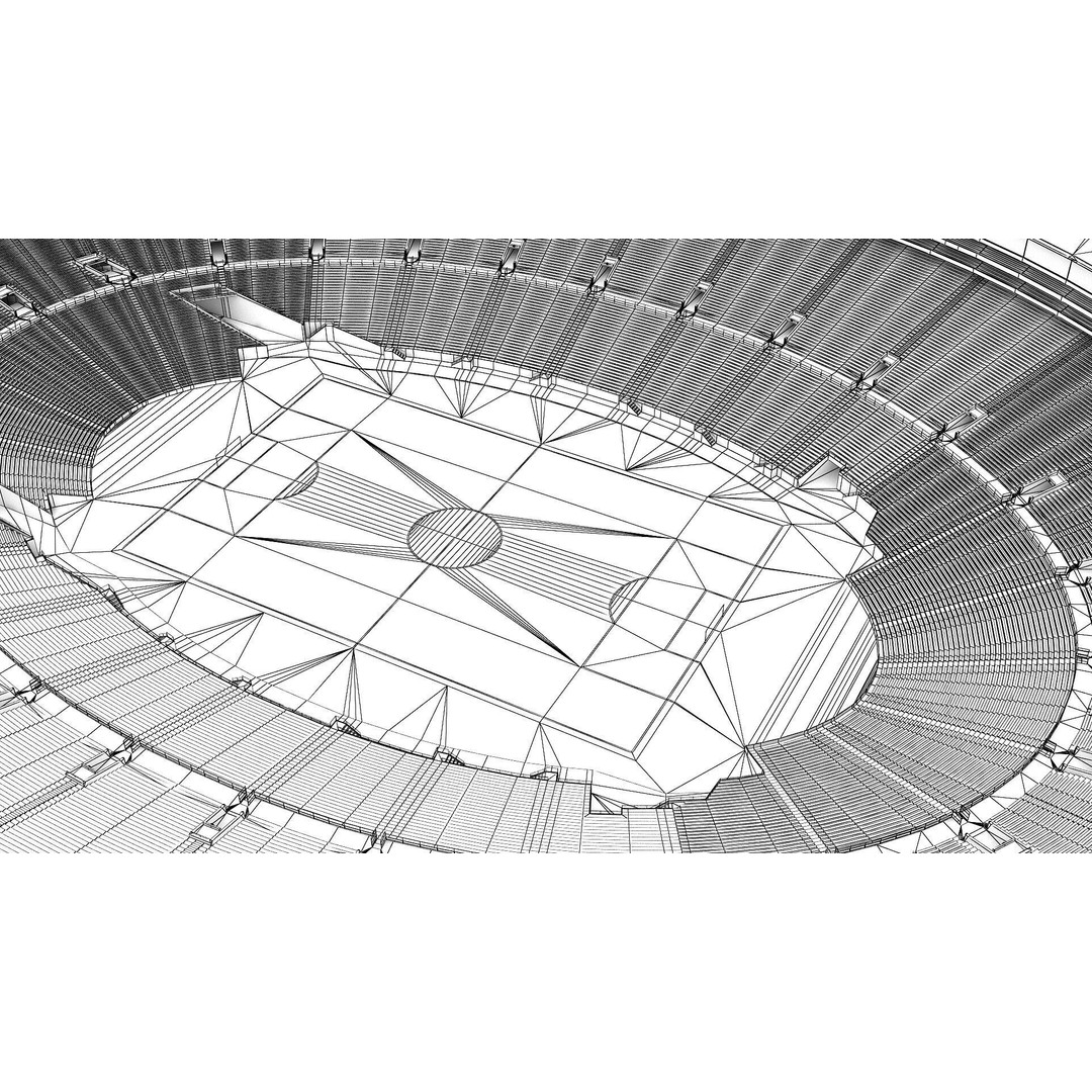 Rose Bowl Stadium 3D Model – High Poly PBR Asset, FBX & OBJ - View 72