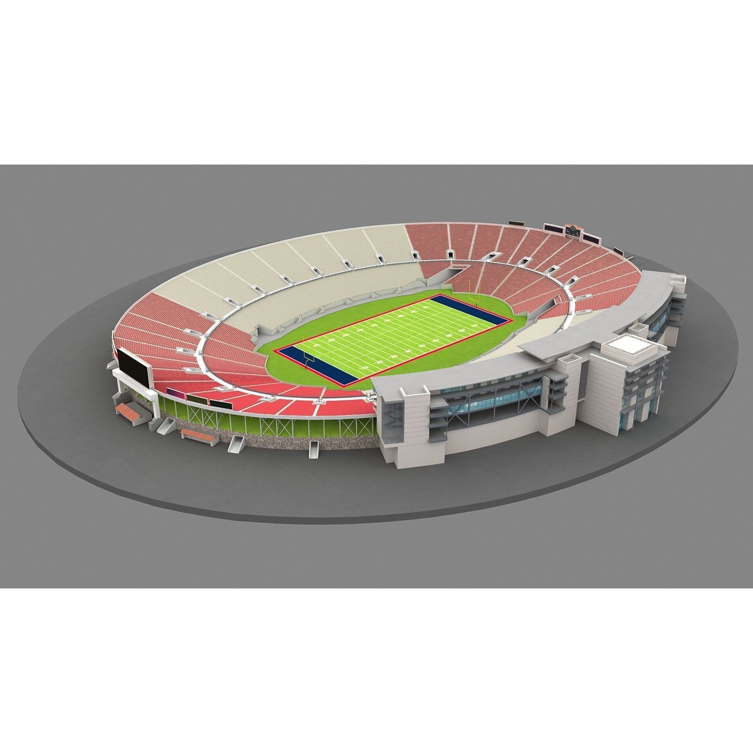 Rose Bowl Stadium 3D Model – High Poly PBR Asset, FBX & OBJ - View 8