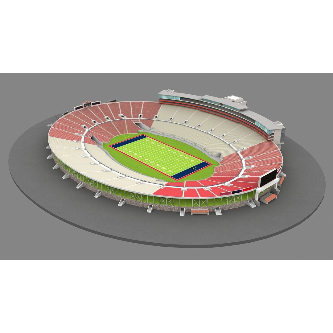 Rose Bowl Stadium 3D Model – High Poly PBR Asset, FBX & OBJ - View 9