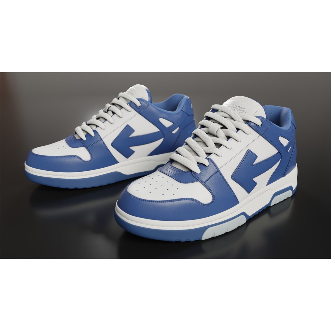 Off White Arrow Sneaker Boot 3D Model – Low Poly Game Asset, PBR Textures