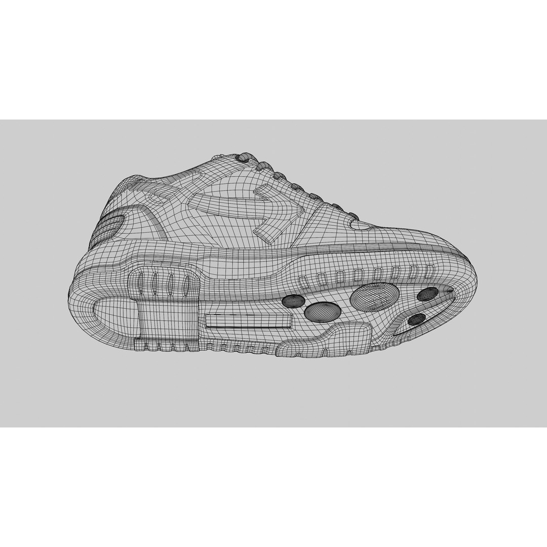 Off White Arrow Sneaker Boot 3D Model – Low Poly Game Asset, PBR Textures - View 13