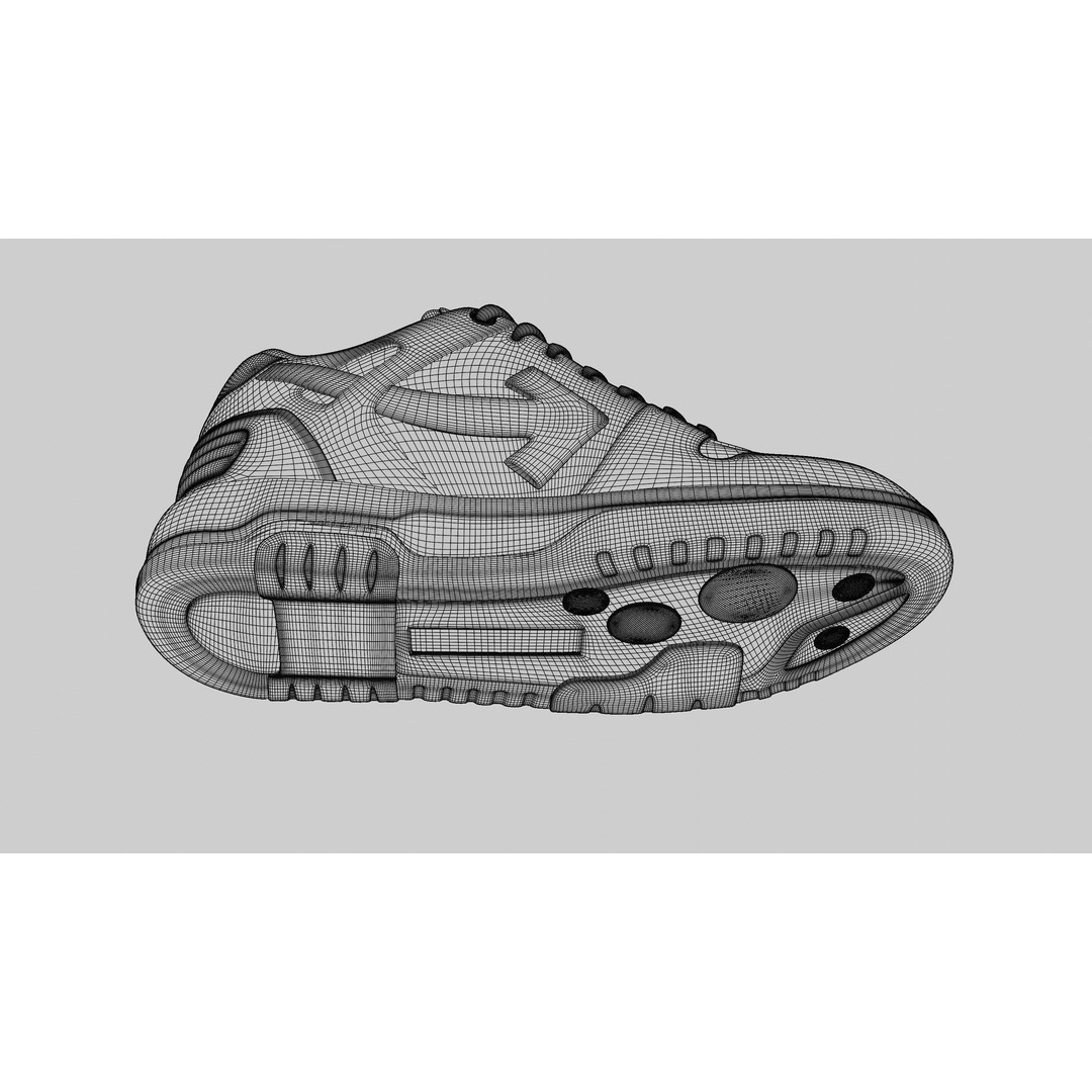 Off White Arrow Sneaker Boot 3D Model – Low Poly Game Asset, PBR Textures - View 16