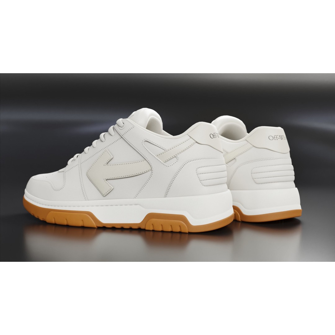 Off White Arrow Sneaker Boot 3D Model – Low Poly Game Asset, PBR Textures - View 18