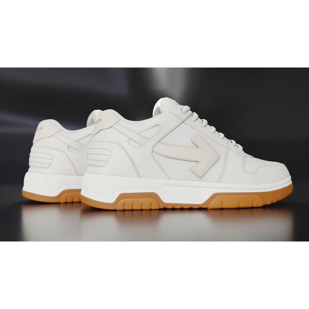 Off White Arrow Sneaker Boot 3D Model – Low Poly Game Asset, PBR Textures - View 23