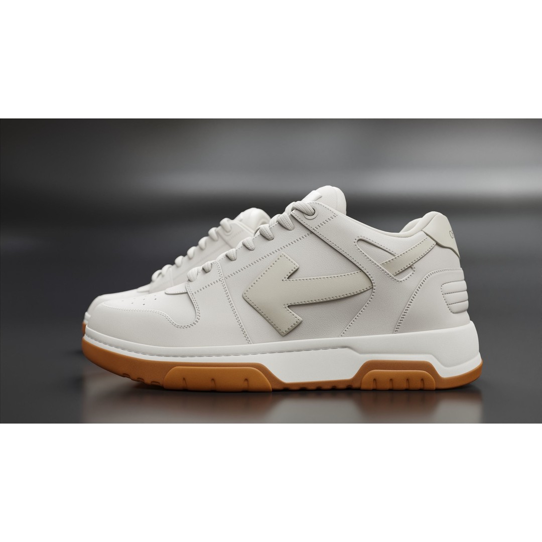 Off White Arrow Sneaker Boot 3D Model – Low Poly Game Asset, PBR Textures - View 24