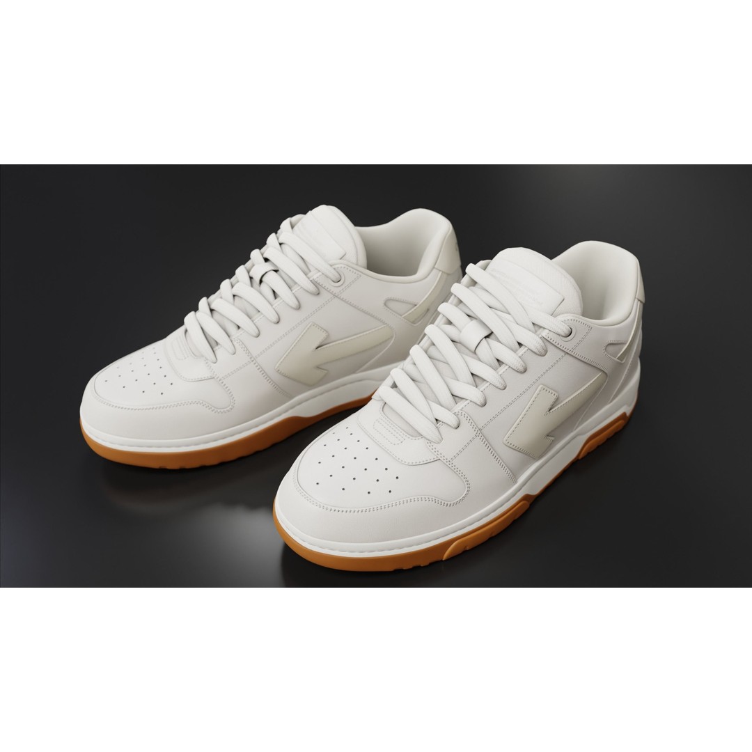 Off White Arrow Sneaker Boot 3D Model – Low Poly Game Asset, PBR Textures - View 27