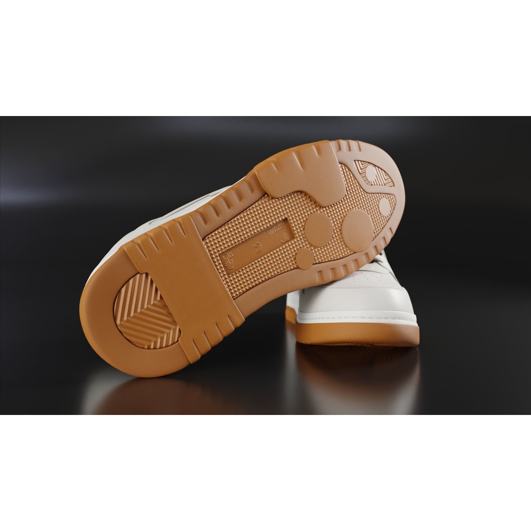 Off White Arrow Sneaker Boot 3D Model – Low Poly Game Asset, PBR Textures - View 28