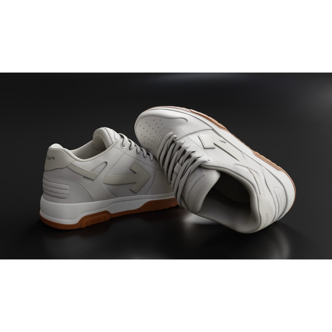 Off White Arrow Sneaker Boot 3D Model – Low Poly Game Asset, PBR Textures - View 29