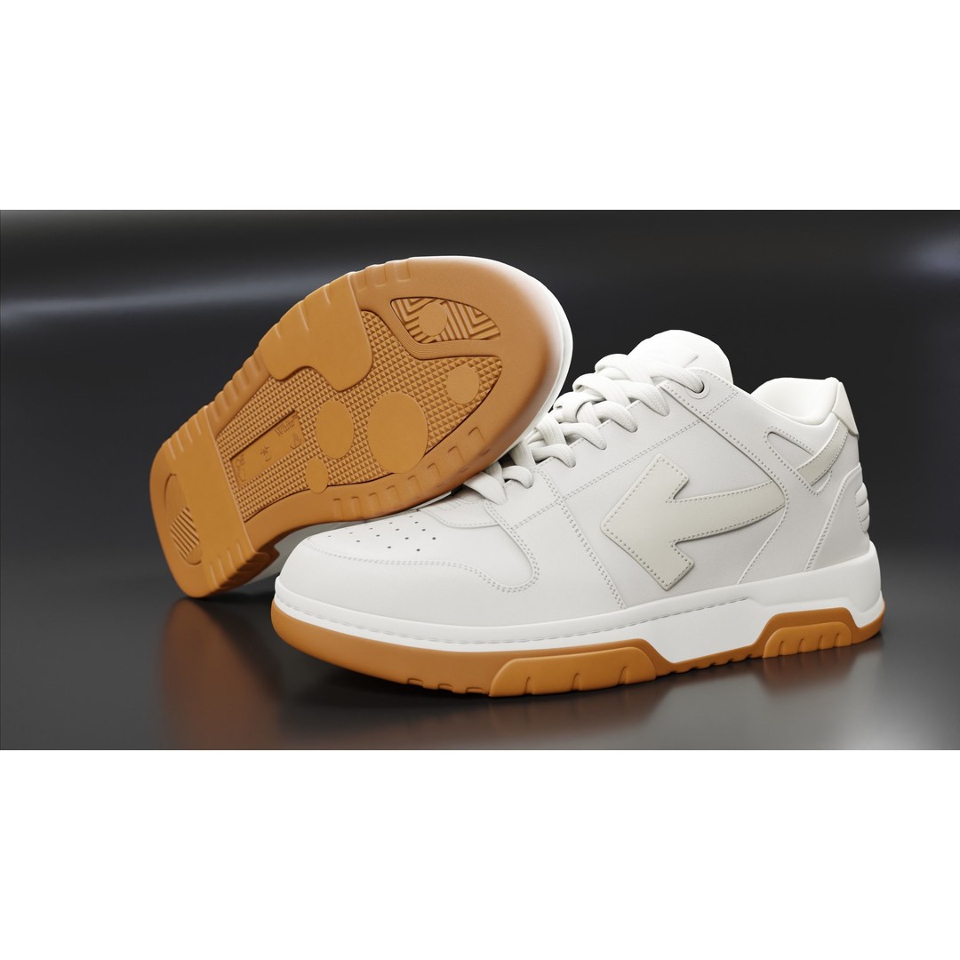 Off White Arrow Sneaker Boot 3D Model – Low Poly Game Asset, PBR Textures - View 30