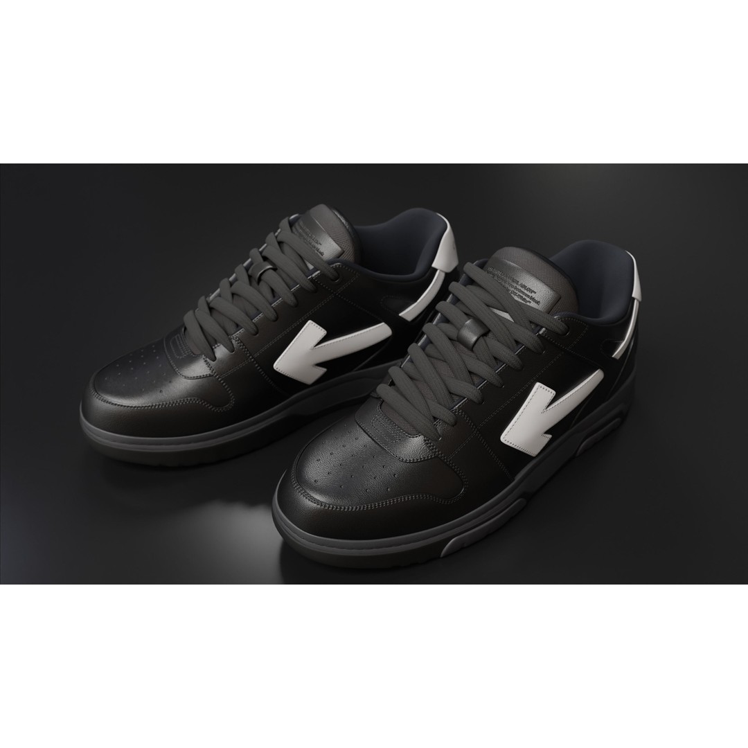 Off White Arrow Sneaker Boot 3D Model – Low Poly Game Asset, PBR Textures - View 34