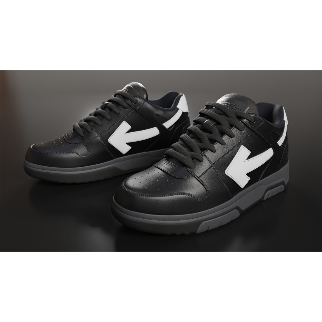Off White Arrow Sneaker Boot 3D Model – Low Poly Game Asset, PBR Textures - View 42