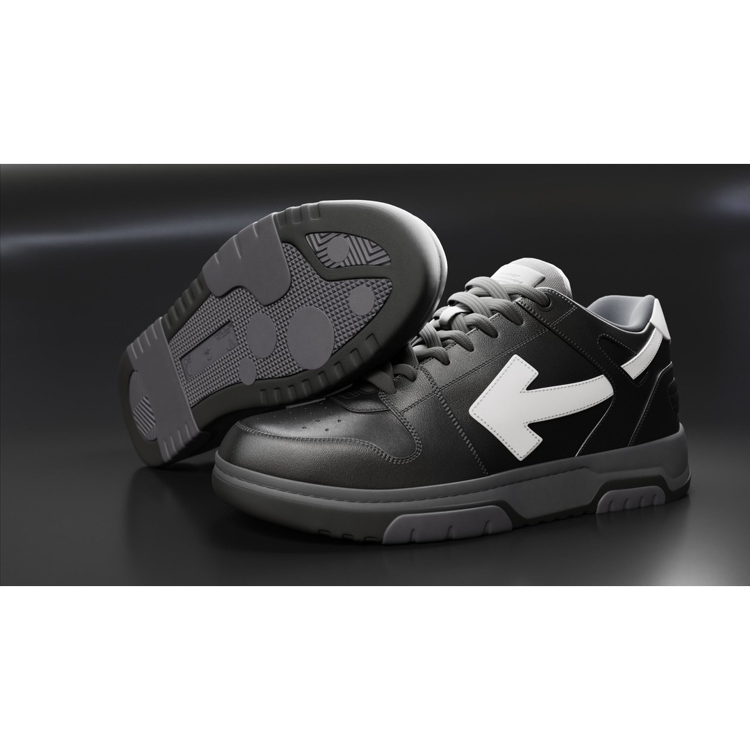 Off White Arrow Sneaker Boot 3D Model – Low Poly Game Asset, PBR Textures - View 43