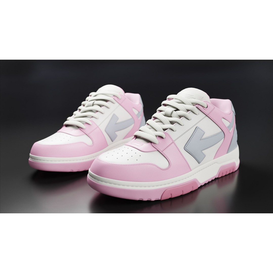 Off White Arrow Sneaker Boot 3D Model – Low Poly Game Asset, PBR Textures - View 5