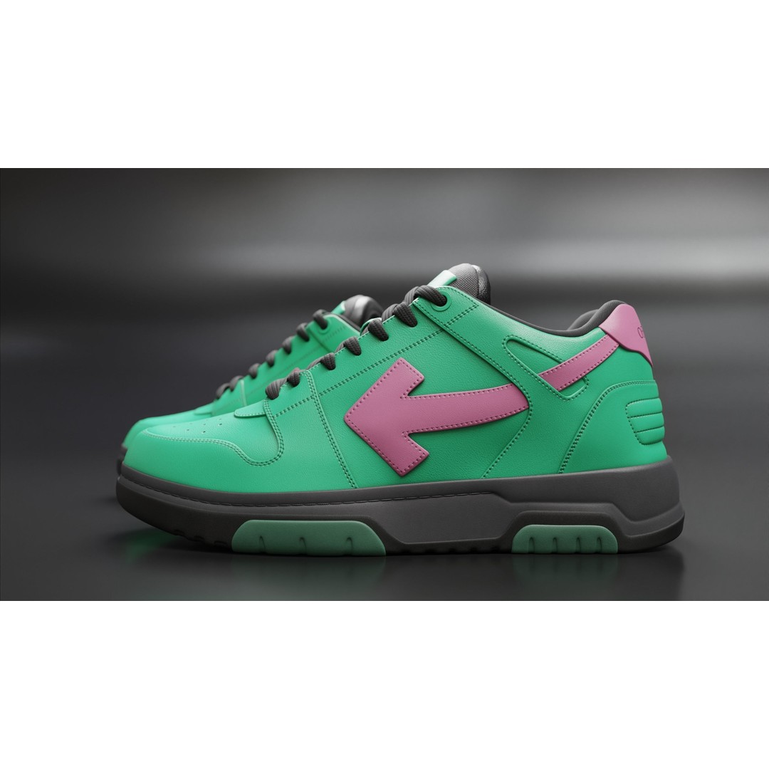 Off White Arrow Sneaker Boot 3D Model – Low Poly Game Asset, PBR Textures - View 56