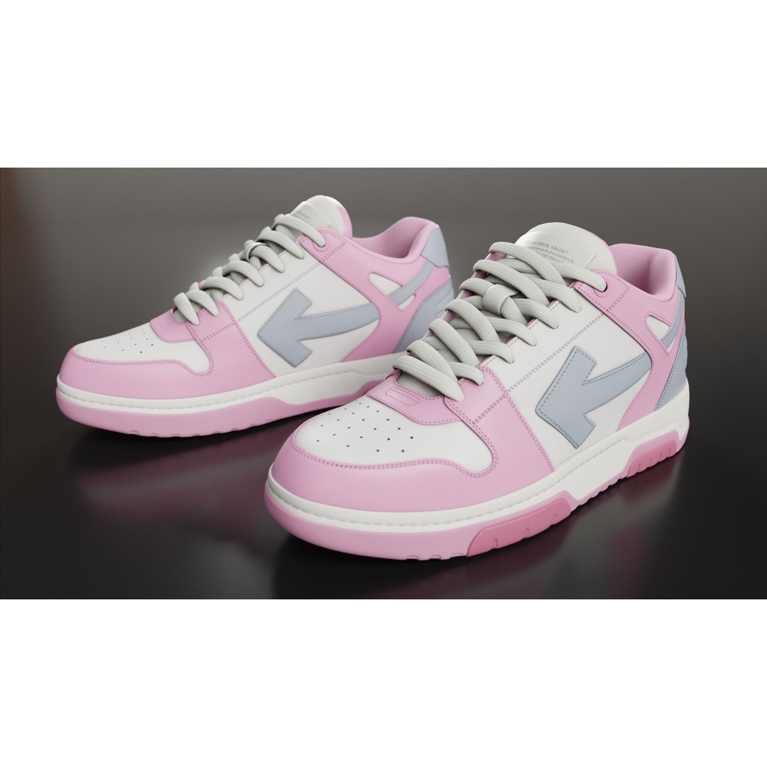 Off White Arrow Sneaker Boot 3D Model – Low Poly Game Asset, PBR Textures - View 59
