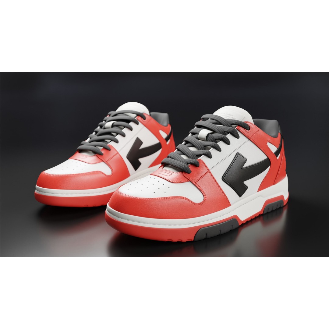 Off White Arrow Sneaker Boot 3D Model – Low Poly Game Asset, PBR Textures - View 7