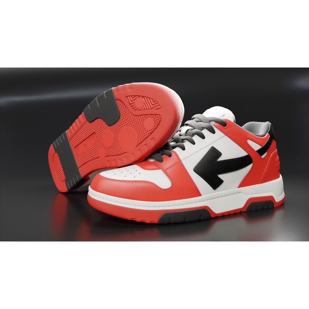 Off White Arrow Sneaker Boot 3D Model – Low Poly Game Asset, PBR Textures - View 74