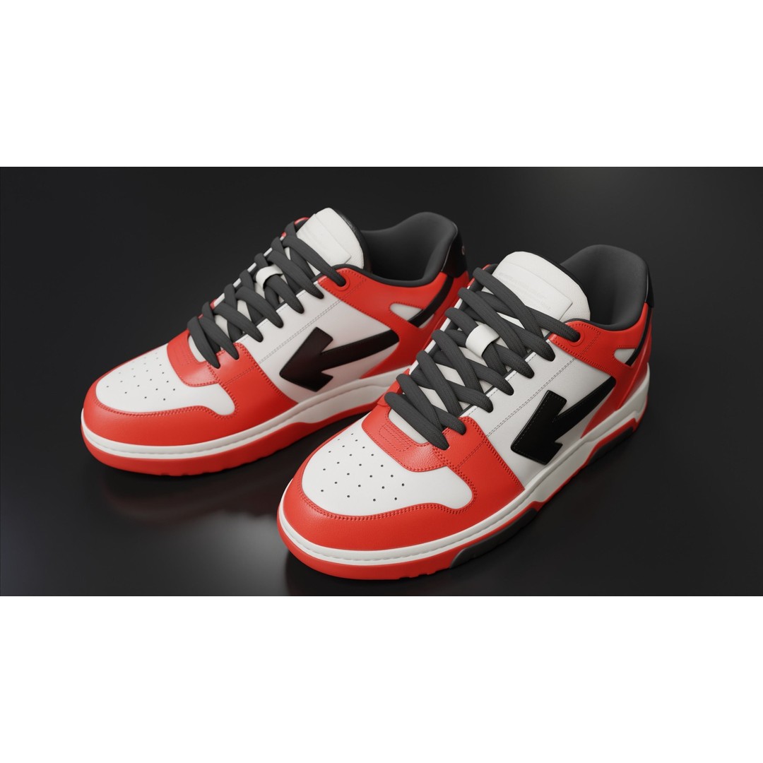 Off White Arrow Sneaker Boot 3D Model – Low Poly Game Asset, PBR Textures - View 79