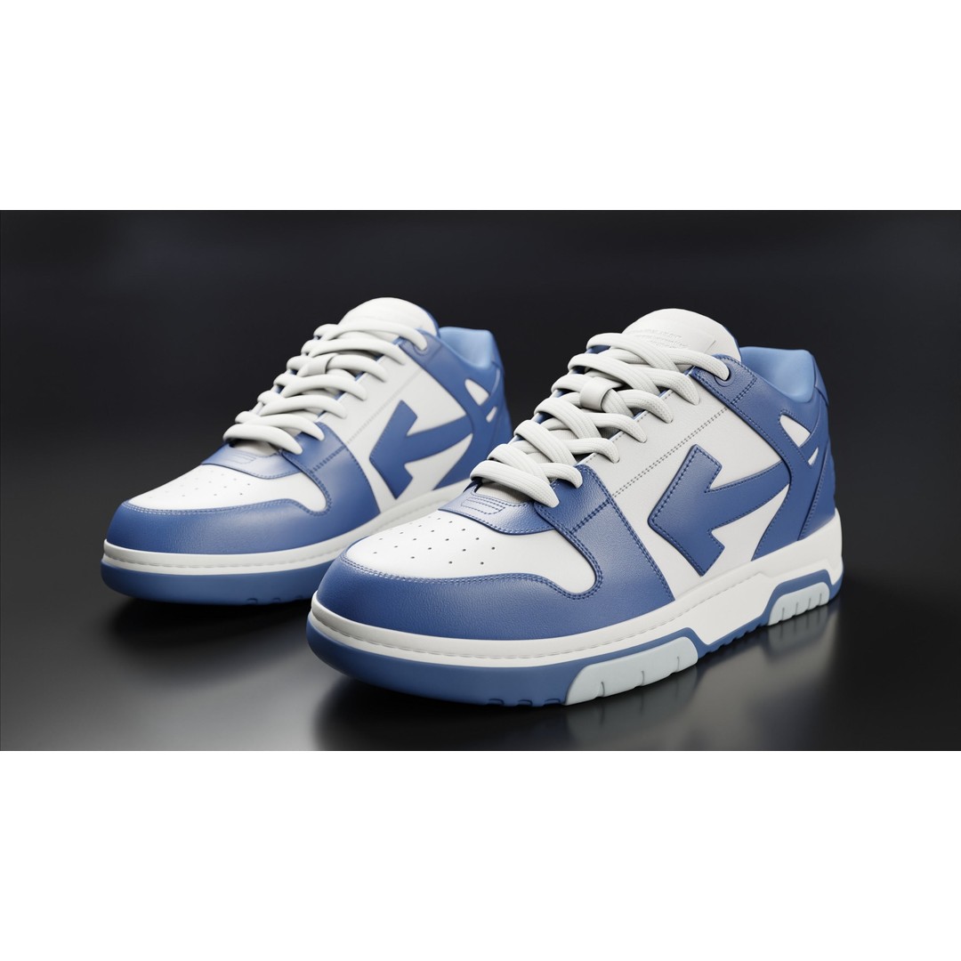 Off White Arrow Sneaker Boot 3D Model – Low Poly Game Asset, PBR Textures - View 8