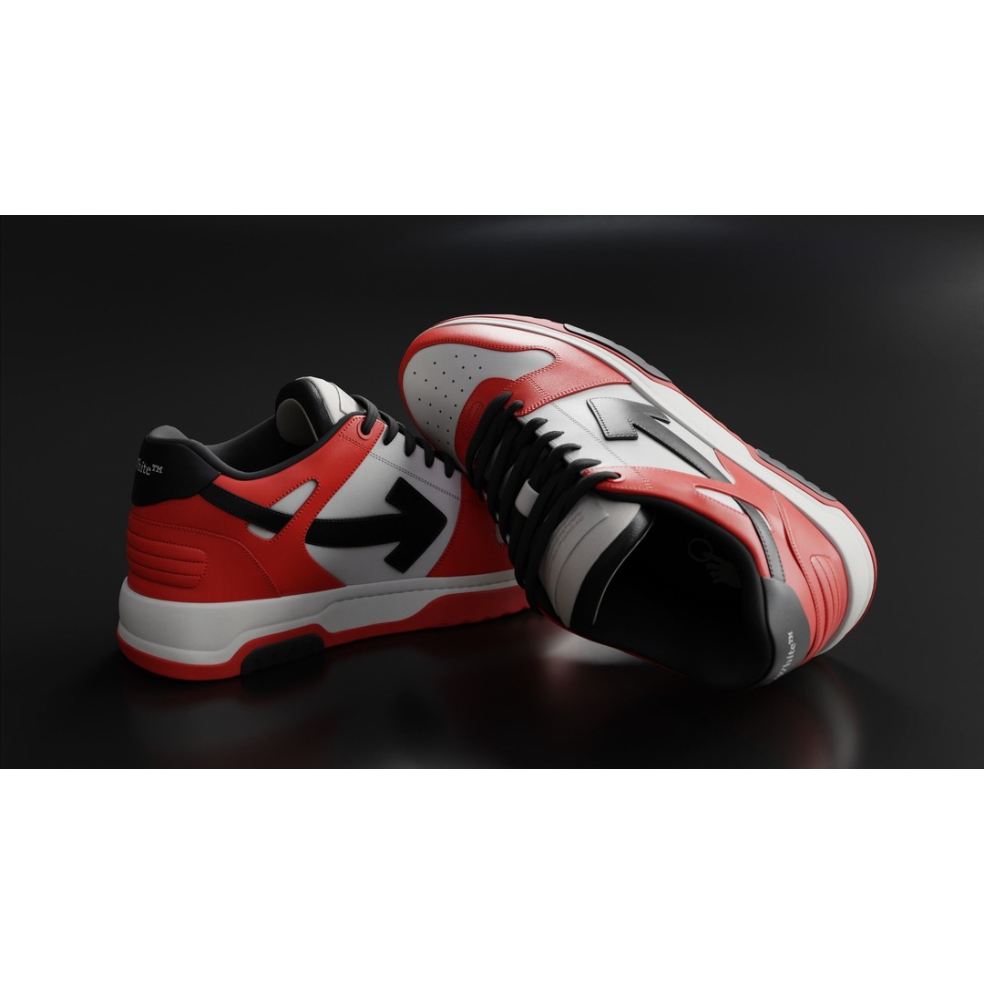 Off White Arrow Sneaker Boot 3D Model – Low Poly Game Asset, PBR Textures - View 81