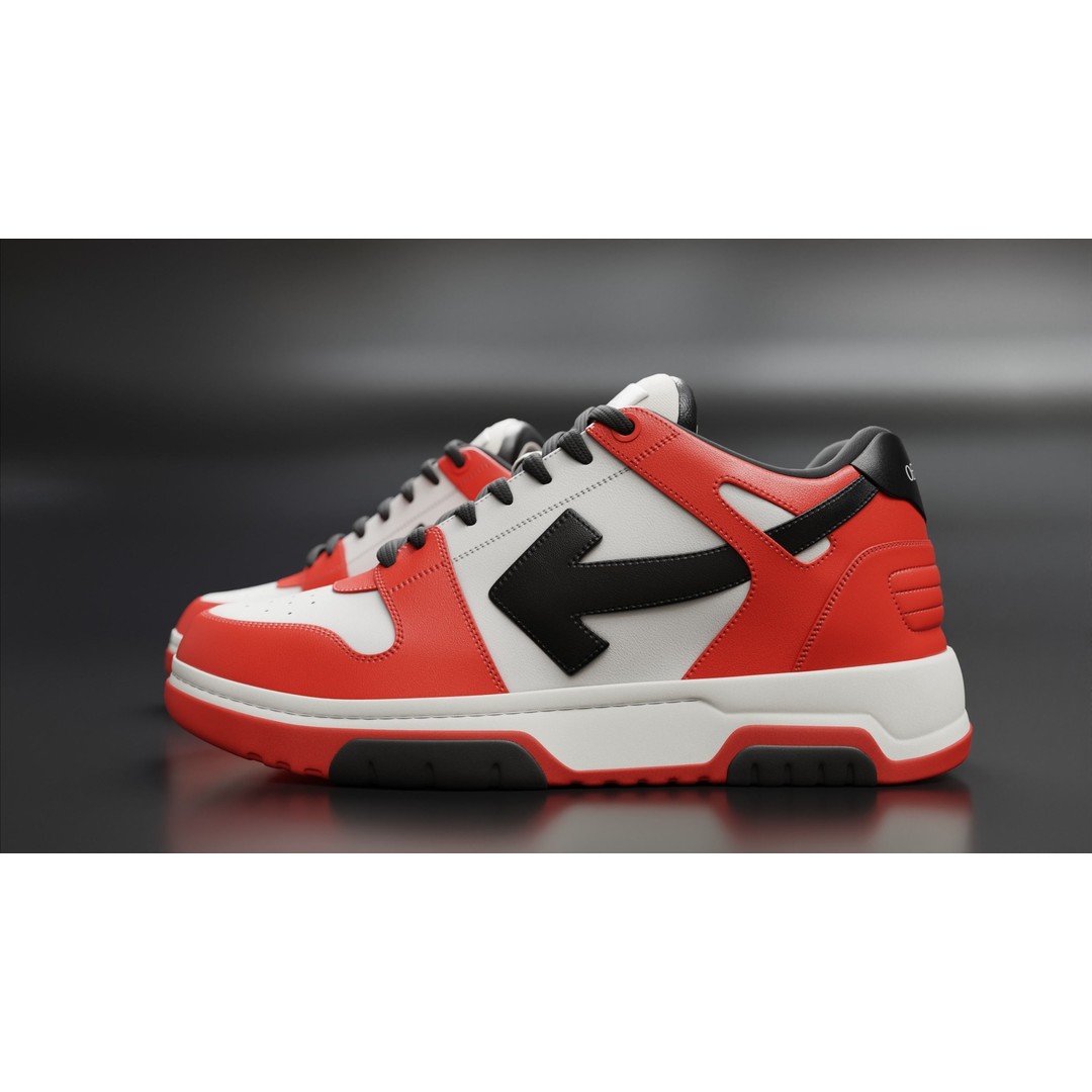 Off White Arrow Sneaker Boot 3D Model – Low Poly Game Asset, PBR Textures - View 82