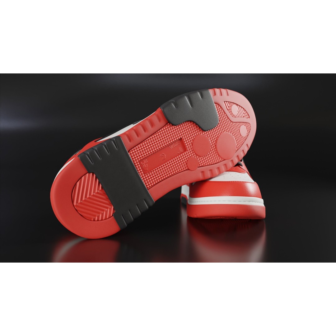 Off White Arrow Sneaker Boot 3D Model – Low Poly Game Asset, PBR Textures - View 83