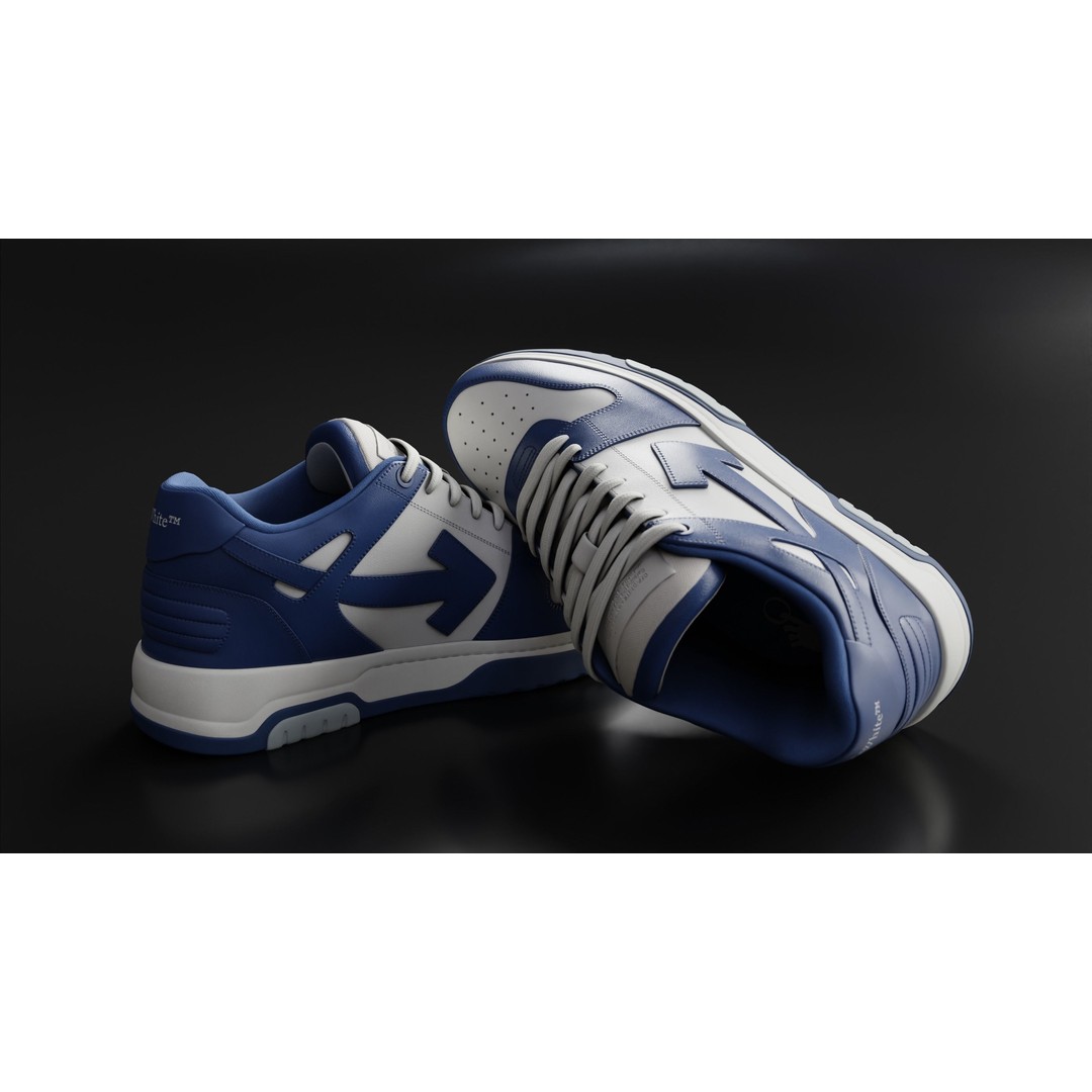 Off White Arrow Sneaker Boot 3D Model – Low Poly Game Asset, PBR Textures - View 90
