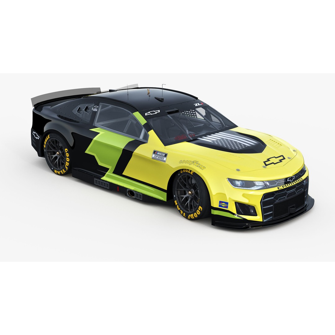 Chevrolet Camaro Nascar NextGen 2024 3D Model – High Poly Vehicle Asset, FBX, OBJ - View 10